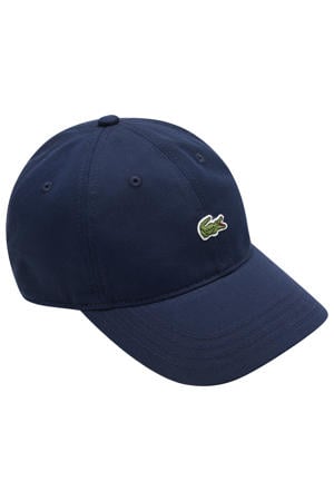 katoenen pet met logo - donkerblauw
