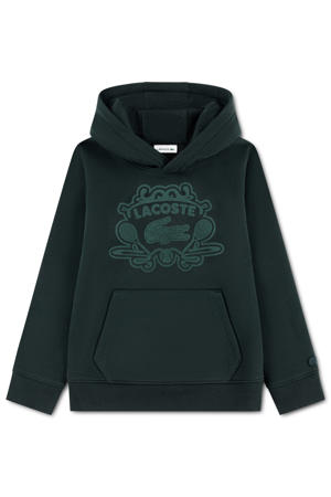 hoodie met print - donkergroen