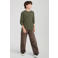 Levi's Kids longsleeve met backprint - olijfgroen