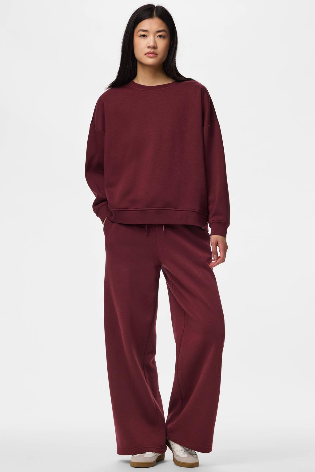 PIECES sweater - donkerrood