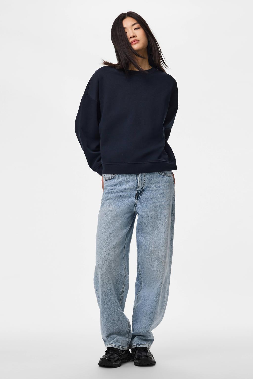 PIECES sweater - donkerblauw