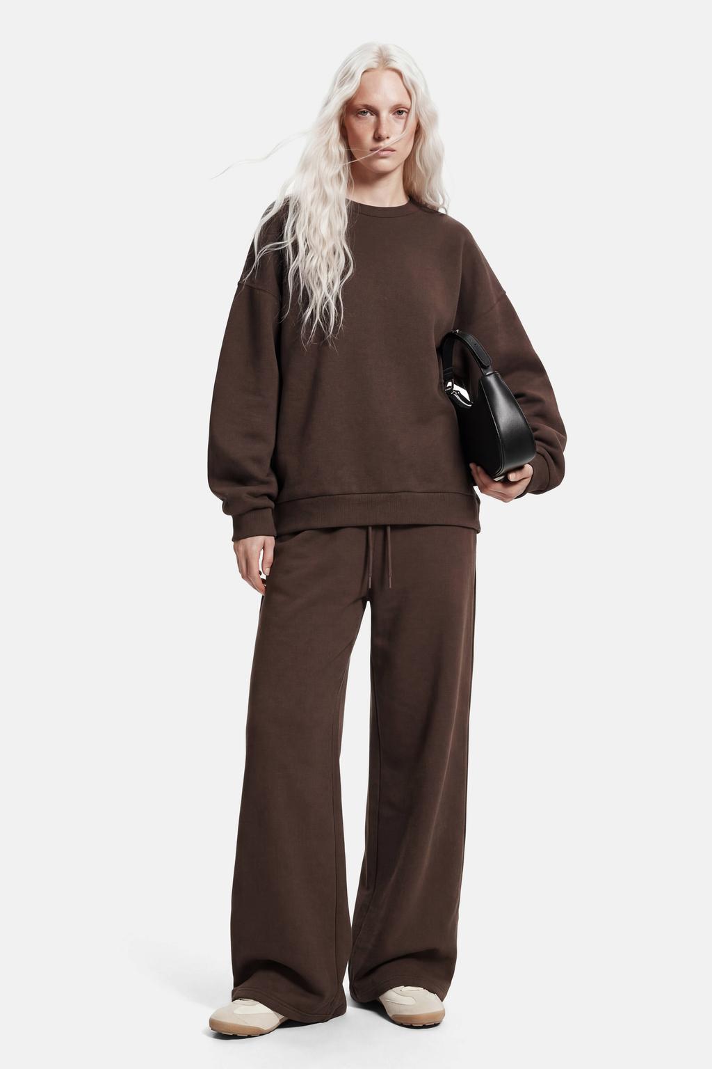 PIECES sweater - bruin