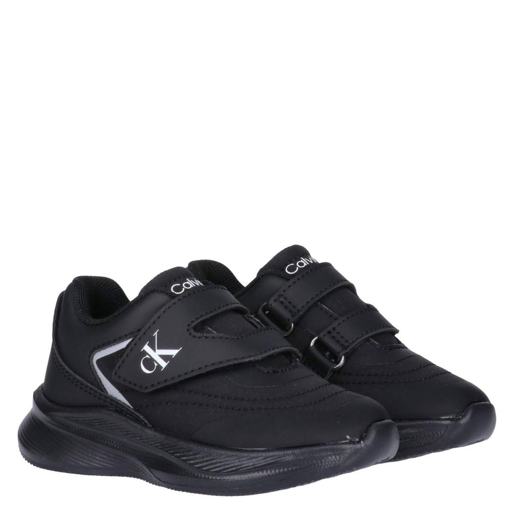 Zwarte jongens Calvin Klein sneakers - van 50% nylon / 50% imitatieleer met veters