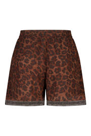 thumbnail: MS Mode high waist loose fit casual short Plus Size - donkerbruin