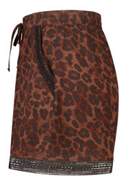 thumbnail: MS Mode high waist loose fit casual short Plus Size - donkerbruin