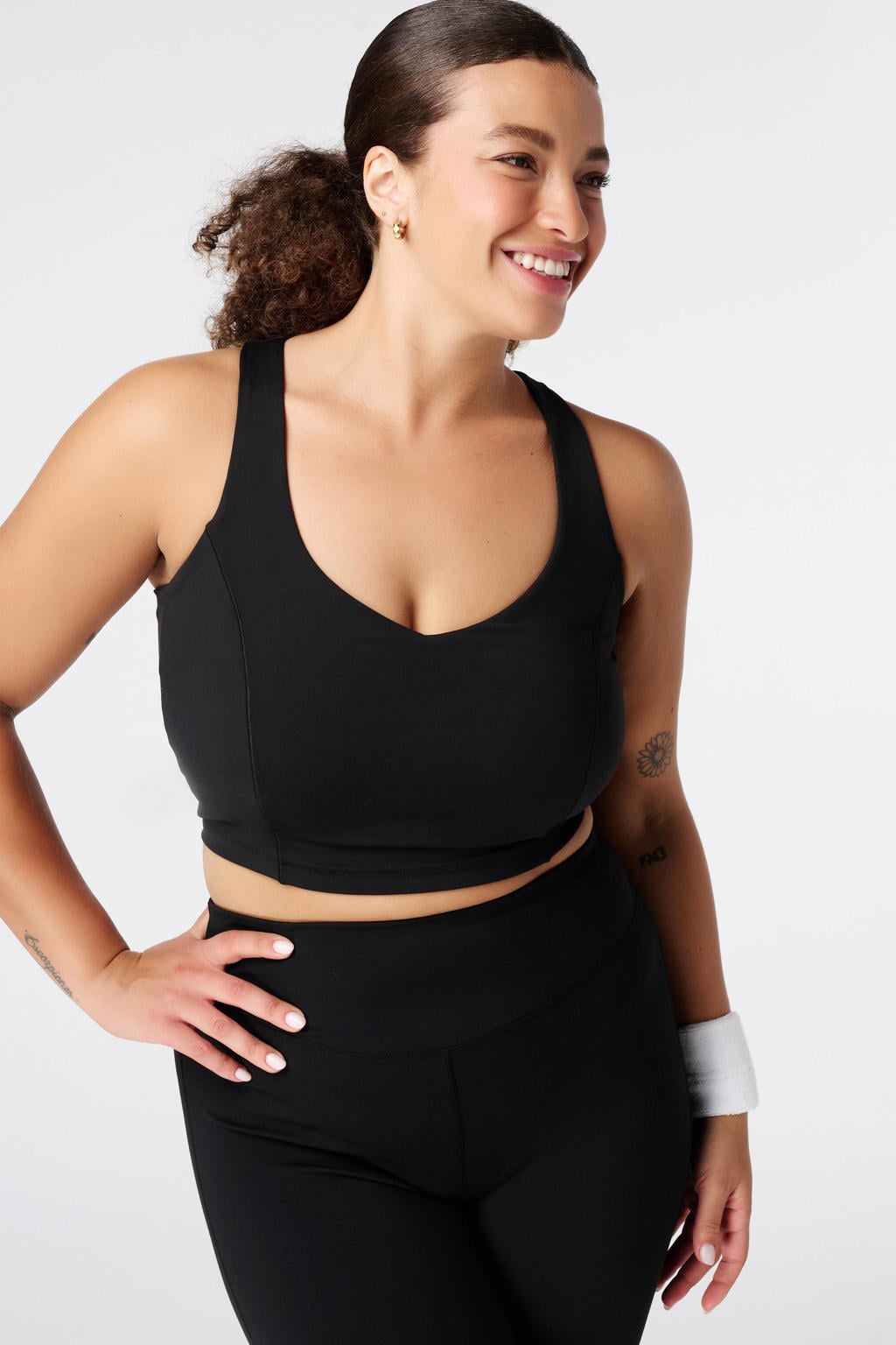 Zwarte dames MS Mode sporttop Plus Size