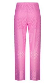 thumbnail: MS Mode loose fit semi-transparante casual broek Plus Size - roze