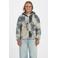 Kjelvik fleece outdoor jas met print - zand