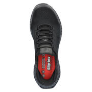 thumbnail: Skechers Work Hands Free Slip-In leren sneakers met logo - zwart