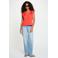 Morgan T-shirt met broderie - rood