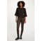 Morgan regular waist skinny tregging met studs - donkerbruin