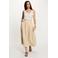 Morgan midi rok met studs - beige