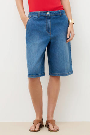 loose fit denim short - mediumblauw