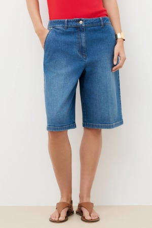 loose fit denim short - mediumblauw