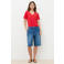 Caroll loose fit denim short - mediumblauw