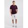 America Today regular fit T-shirt met backprint - bordeauxrood