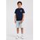 America Today T-shirt met backprint - donkerblauw