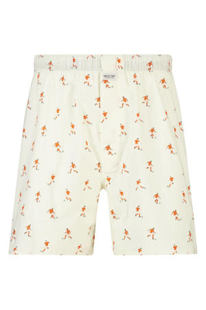 WK boxershort met print - ecru
