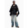 Desigual denim geruite poncho - donkerblauw denim/groen
