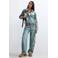 Desigual regular fit barrel jeans met print - blauw