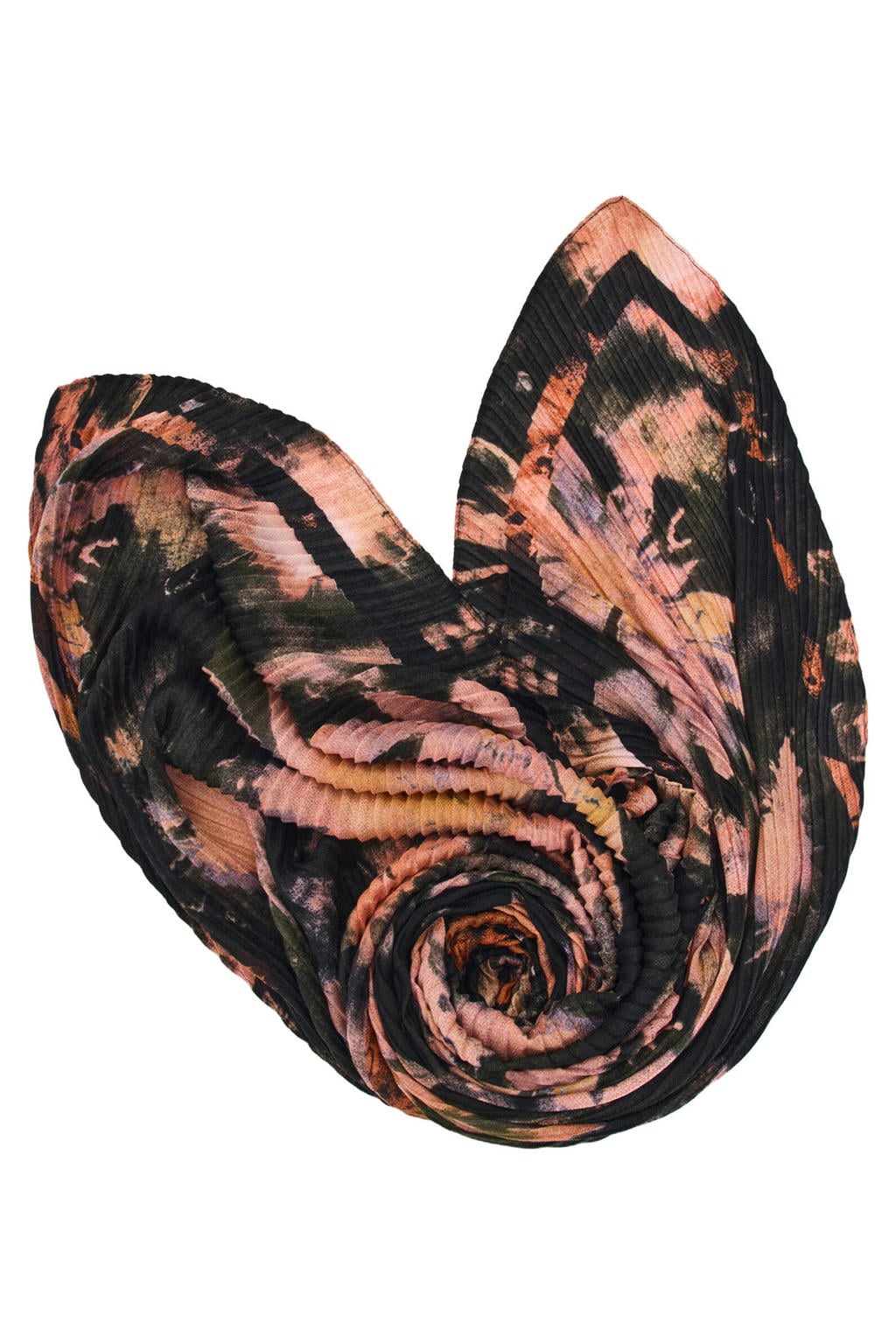 Desigual sjaal met bloemen zwart/multi