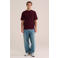 WE Fashion relaxed fit T-shirt - donkerrood