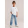 WE Fashion T-shirt - wit/paars/geel