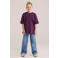 WE Fashion T-shirt met backprint - aubergine