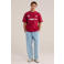 WE Fashion oversized T-shirt met print - rood