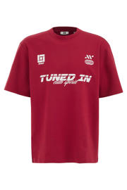 thumbnail: WE Fashion oversized T-shirt met print - rood