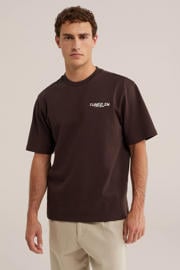 thumbnail: WE Fashion oversized T-shirt met backprint - brunor