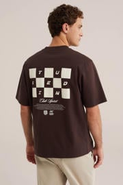 thumbnail: WE Fashion oversized T-shirt met backprint - brunor