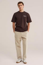 thumbnail: WE Fashion oversized T-shirt met backprint - brunor
