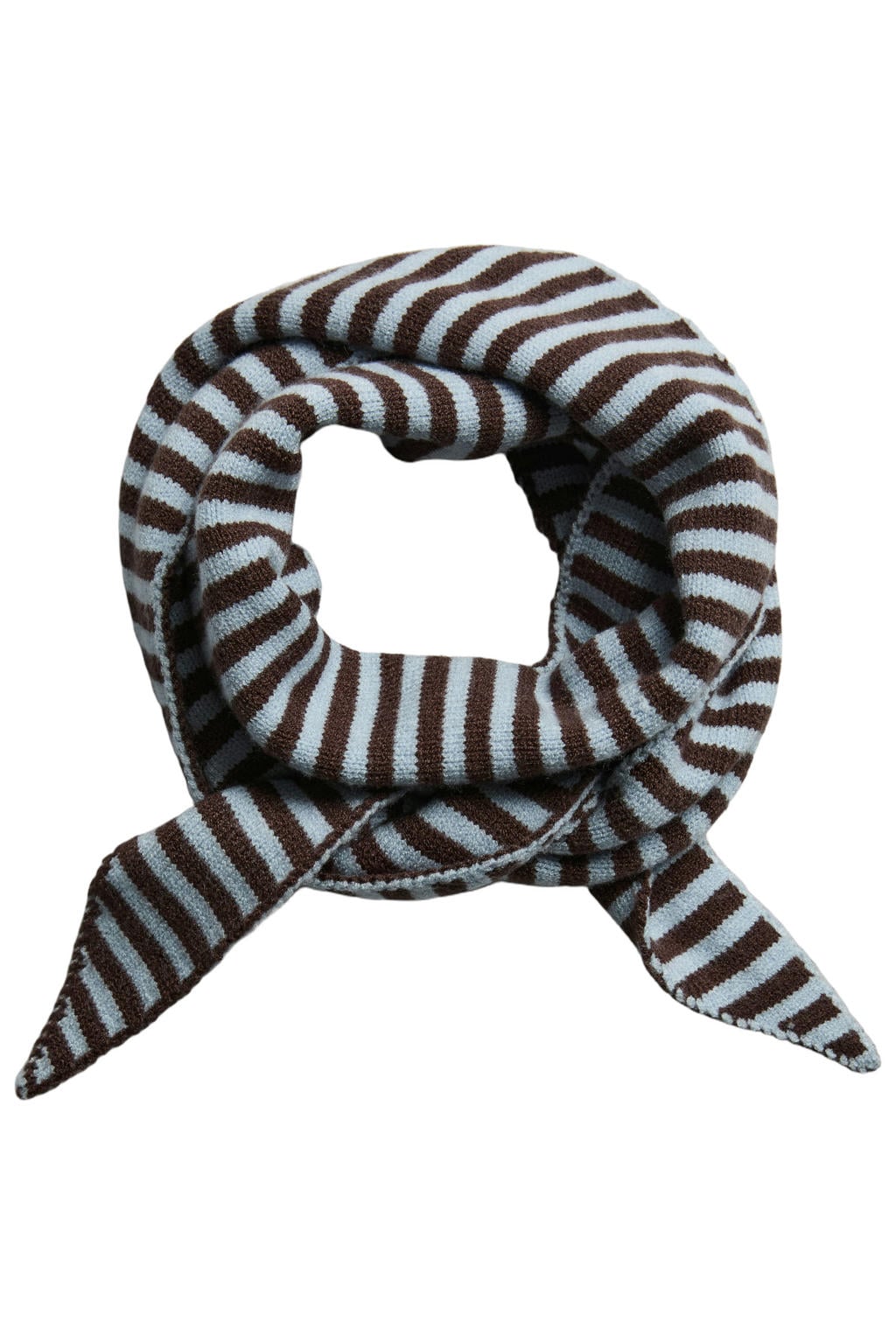 PIECES gestreepte triangle scarf PCKOMMA blauw