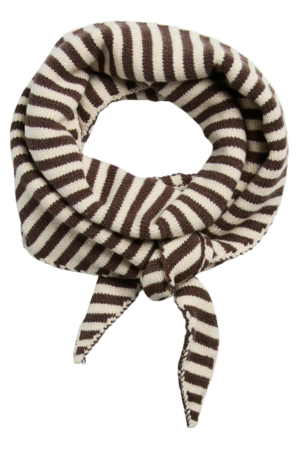 PIECES gestreepte triangle scarf PCKOMMA bruin