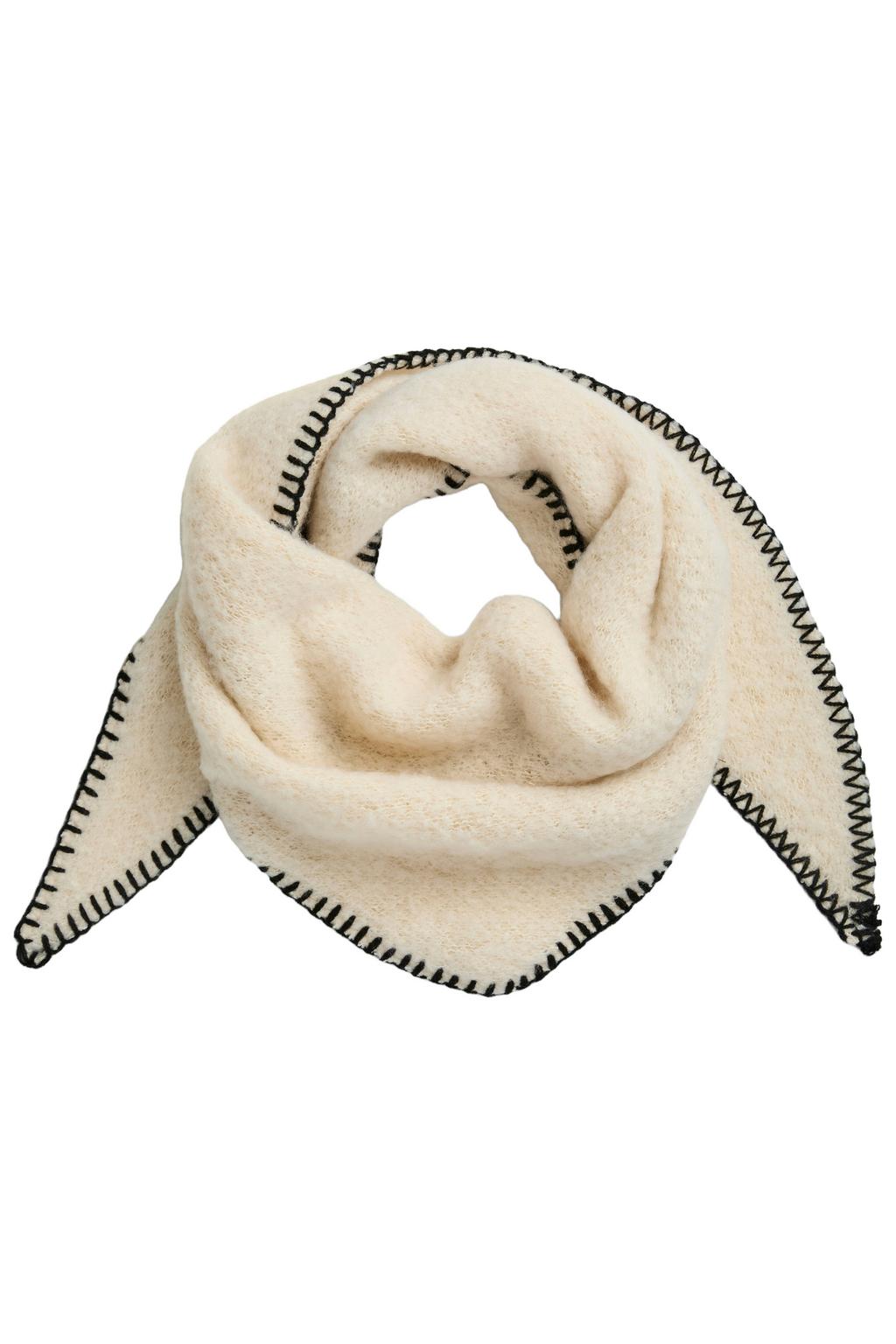 PIECES triangle scarf PCPYRON ecru