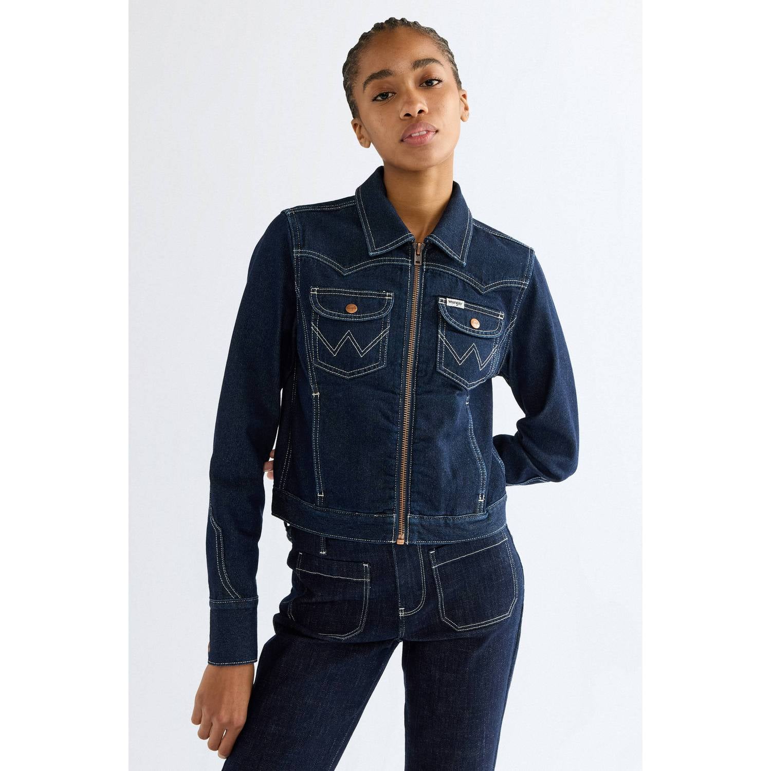 Wrangler spijkerjas donkerblauw