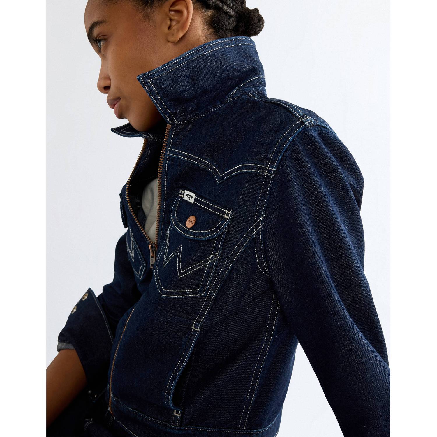 Wrangler spijkerjas donkerblauw