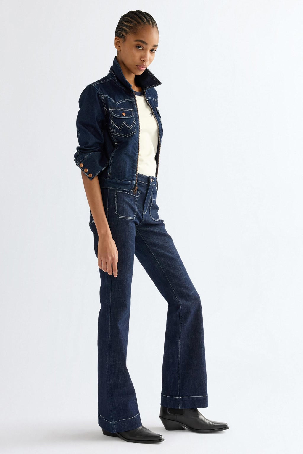 Wrangler flared jeans - donkerblauw
