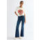 Wrangler regular waist flared jeans - donkerblauw