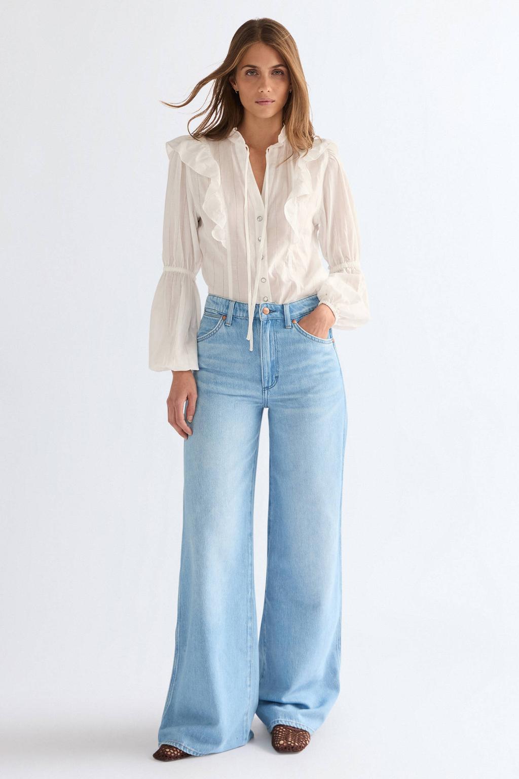Wrangler Canyon wide leg jeans - light blue denim