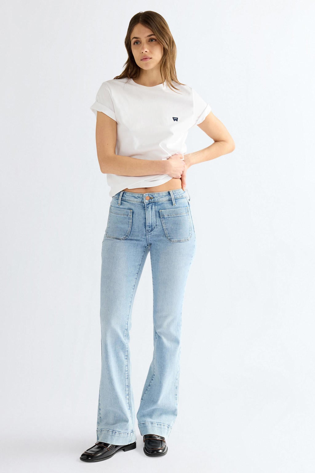 Wrangler flared jeans - lichtblauw
