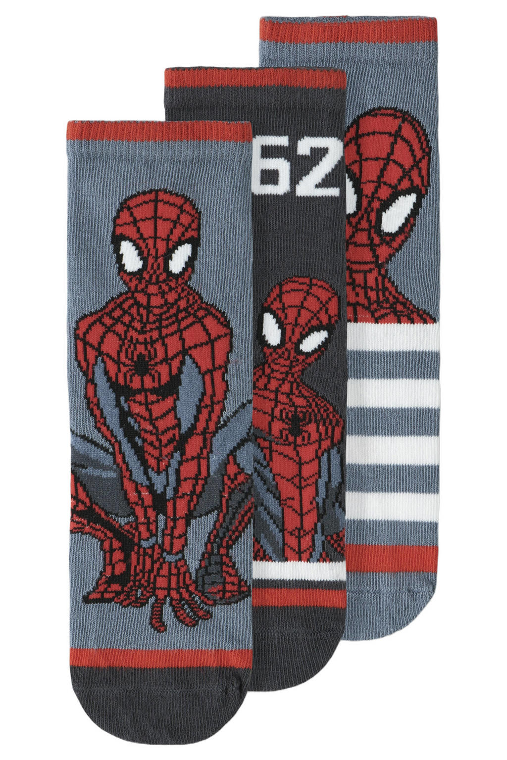 NAME IT MINI sokken met print (set van 3)