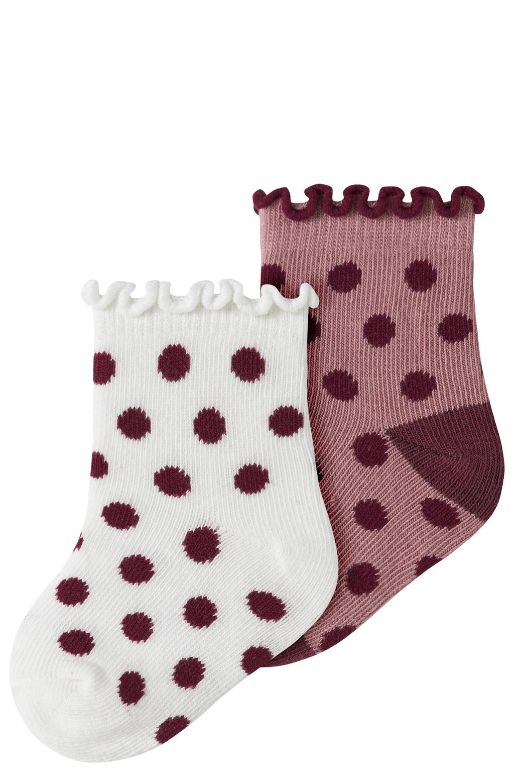 NAME IT BABY sokken met stippen (set van 2)