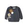 NAME IT BABY sweater met borduursels en print - donkerblauw