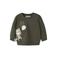 NAME IT BABY sweater met borduursels - olijfgroen