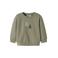NAME IT BABY rechtvallende sweater met print - groen