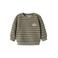 NAME IT BABY gestreepte sweater met borduursels - groen