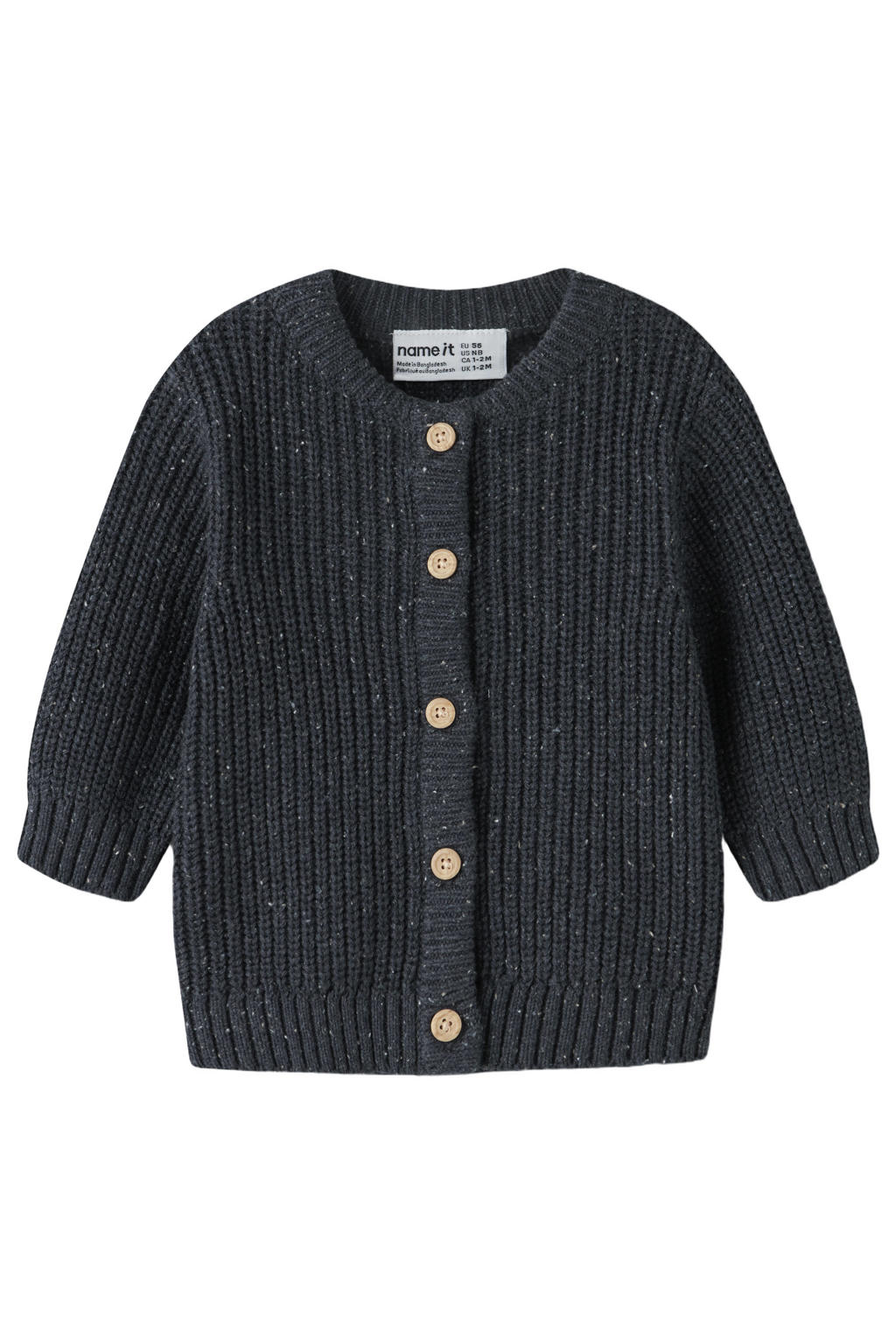NAME IT BABY rechtvallend gebreid vest - donkerblauw