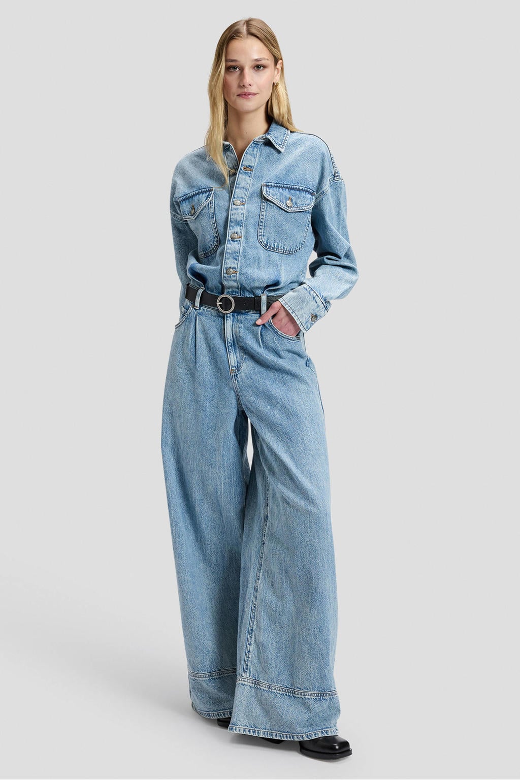 Lee denim jumpsuit - lichtblauw